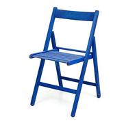 SEDIA RICHIUDIBILE IN LEGNO COLORATA (blu)