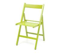 SEDIA RICHIUDIBILE IN LEGNO COLORATA (verde)