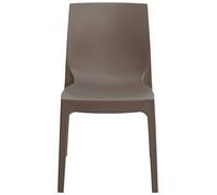 Sedia Rome marrone moka resistente per interni ed esterni (conf. 6 pz)