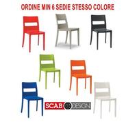 SEDIA SAI SCAB IMPILABILE POLIPROPILENE BLU RINFORZATO BAR RISTORANTE ALBERGO