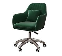 Sedia scrivania girevole altezza sedia da compito del computer domestico regolabile, sedia da scrivania sedia da tavolo da velluto, manicure a 360 ° sgabelli rotolanti girevoli rosa chiaro per sedia