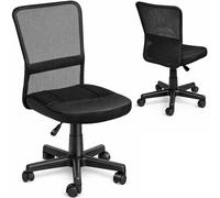 Sedia Scrivania Ufficio Cameretta Girevole Tessuto Rete Altezza Regolabile Nero