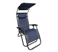 SEDIA SDRAIO CON PARASOLE IN TEXTILENE RECLINABILE PIEGHEVOLE CON POGGIATESTA 48