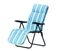 SEDIA SDRAIO IMBOTTITA CON BRACCIOLI MULTIPOSIZIONE CON POGGIAPIEDI PIEGHEVOLE