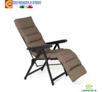 Sedia Sdraio Imbottita Pieghevole Prendisole Giardino Mare Reclinabile 6 Modi