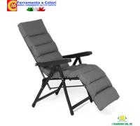 Sedia Sdraio Imbottita Pieghevole Prendisole Giardino Mare Reclinabile 6 Modi