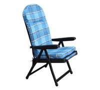 Sedia sdraio in acciaio con schienale regolabile e poggiapiedi a scomparsa Bari