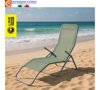 Sedia Sdraio Lettino Prendisole Spiaggina Da Mare Piscina Giardino Pieghevole