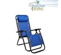 Sedia / Sdraio / Lettino reclinabile con poggiapiedi Zero Gravity - Blu
