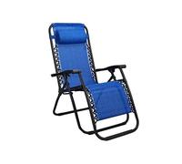Sedia / Sdraio / Lettino reclinabile con poggiapiedi Zero Gravity - Blu