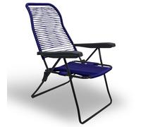 Sedia sdraio Lipari cordonata reclinabile in pvc color blu
