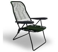 Sedia sdraio Lipari cordonata reclinabile in pvc color verde