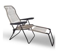 Sedia sdraio Lipari XL cordonata reclinabile in pvc grigio tortora
