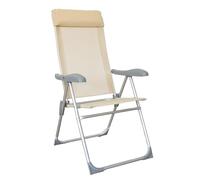 Sedia Sdraio Pieghevole Relax in Alluminio Ø22/19 mm - Multiposizione con Poggiatesta, Telo in Textilene Traspirante, Braccioli in ABS - Esterno e Giardino