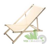 SEDIA SDRAIO POLTRONA SPIAGGIA ALLUMINIO TELO BIANCO 108x57x83 CM RICHIUDIBILE
