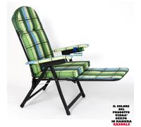 SEDIA SDRAIO RODI 19 CUSCINO CM 7 CON CARRELLO ESTRAIBILE IN FERRO METALFAR