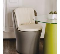 SEDIA SEDUTA POLTRONCINA IN RESINA grigio DA GIARDINO PISCINA CASA 60X60