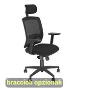 Sedia semidirezionale girevole Unisit Molly MLAPG con poggiatesta - schienale re