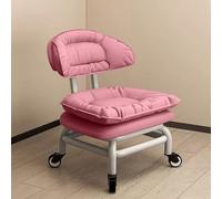 Sedia sgabello con rotelle bassa con schienale, sedia con seduta corta con rotelle, sgabello per pedicure girevole a 360°, sgabello con rotelle piccolo con ruote (J taglia unica) (O taglia unica)