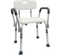 SEDIA SGABELLO DOCCIA E VASCA DA BAGNO CON BRACCIOLI PER ANZIANI E DISABILI