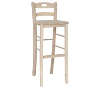 Sedia Sgabello Legno Massello con foro/manico alto cm 80 da Terra alla seduta Grezzo da Verniciare nuovo già Montato