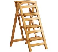 Sedia Sgabello Pieghevole Portatile in Legno, Scala da Ufficio Multistrato, Sedia da Pranzo Versatile e Supporto per fioriera, Ideale per Uso Domestico e in Giardino (Colore: Dimensioni Prim