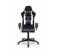 SEDIA SGABELLO POLTRONA GAMING PROFESSIONALE BIANCO NERO STUDIO UFFICIO SM 10/21