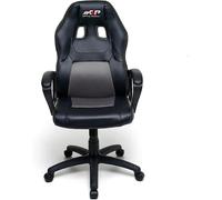 SEDIA SGABELLO POLTRONA RACING GRIGIA E NERO STUDIO UFFICIO CAMERA CASA SM 10/21