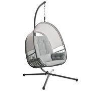 Sedia sospesa con supporto grigio chiaro ALVIANO