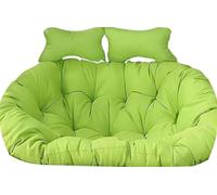 Sedia sospesa doppia con cuscini, dondolo da giardino in rattan, per 2 persone, uso interno ed esterno, elegante amaca per patio e balcone, comoda seduta (E, 150 x 110 cm)