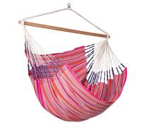 Sedia sospesa Habana Flamingo Kingsize in cotone organico rosa rosa