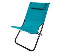 Sedia spiaggina Sdraio per Mare Spiaggia Piscina Campeggio richiudibile Relax al Sole con Cuscino Struttura in Metallo -Azzurro
