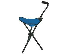 Sedia Stampella Sgabello Bastone da Passeggio Leggero Retrattile Scheletro in Metallo per Anziani Sgabello da Riposo da Viaggio all'aperto 32 * 32 * 75 Cm, Sicuro e Confortevole