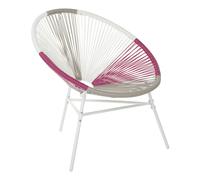 Sedia stil spaghetti bianco beige rosa Acapulco