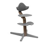 Sedia Stokke Nomi, Walnut/Grigio - Favorisce la seduta attiva - Regolazione perfetta senza utensili - Include un poggiapiedi stabile e ruote anti-ribaltamento - Sostiene fino a 150 kg