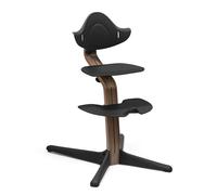 Sedia Stokke Nomi, Walnut/Nero - Favorisce la seduta attiva - Regolazione perfetta senza utensili - Include un poggiapiedi stabile e ruote anti-ribaltamento - Sostiene fino a 150 kg
