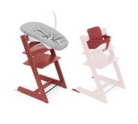 Sedia Stokke Tripp Trapp con Newborn Set e Baby Set, Warm Red - Design sicuro, regolabile ed ergonomico