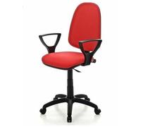 Sedia Torino girevole in tessuto rossa casa ufficio studio
