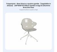 Sedia Trasparente con Rotelle Stil suoe Minimaista per Casa, Studio, Adulti,