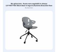 Sedia Trasparente con Rotelle Stil suoe Minimaista per sediavoratori d'ufficio,