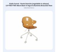 Sedia Trasparente con Rotelle Stil suoe Minimaista per sediavoratori d'ufficio,