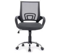 Sedia ufficio Equip 651014 ergonomica grigia base cromata schienale mesh