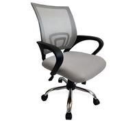 Sedia ufficio Equip 651015 Mesh ergonomica grigia base cromata regolabile