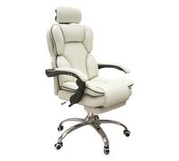 Sedia Ufficio Ergonomica con Poggiapiedi, Sedia Scrivania Bambina con Ruote, in Pelle PU, Schienale Reclinabile, Ideale per Cameretta, Studio, Lavoro(F)