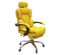 Sedia Ufficio Ergonomica con Poggiapiedi, Sedia Scrivania Bambina con Ruote, in Pelle PU, Schienale Reclinabile, Ideale per Cameretta, Studio, Lavoro(E)