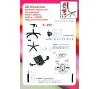 Sedia Ufficio GALIZIA Kit Riparazione, Moderno, Con Ruote, Plastica