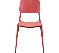 Sedia Varsavia Impilabile in Acciaio cm 42x53x80 h Rosso DecHome