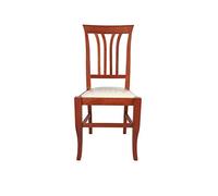 Sedia Victoria, in Legno Massello, Varie Sedute e Colori, ORDINE MINIMO 2 PEZZI (Ciliegio, Imbottita Beige)