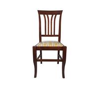 Sedia Victoria, in Legno Massello, Varie Sedute e Colori, ORDINE MINIMO 2 PEZZI (Noce, Imbottita Gialla)