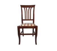 Sedia Victoria, in Legno Massello, Varie Sedute e Colori, ORDINE MINIMO 2 PEZZI (Noce, Imbottita Rossa)